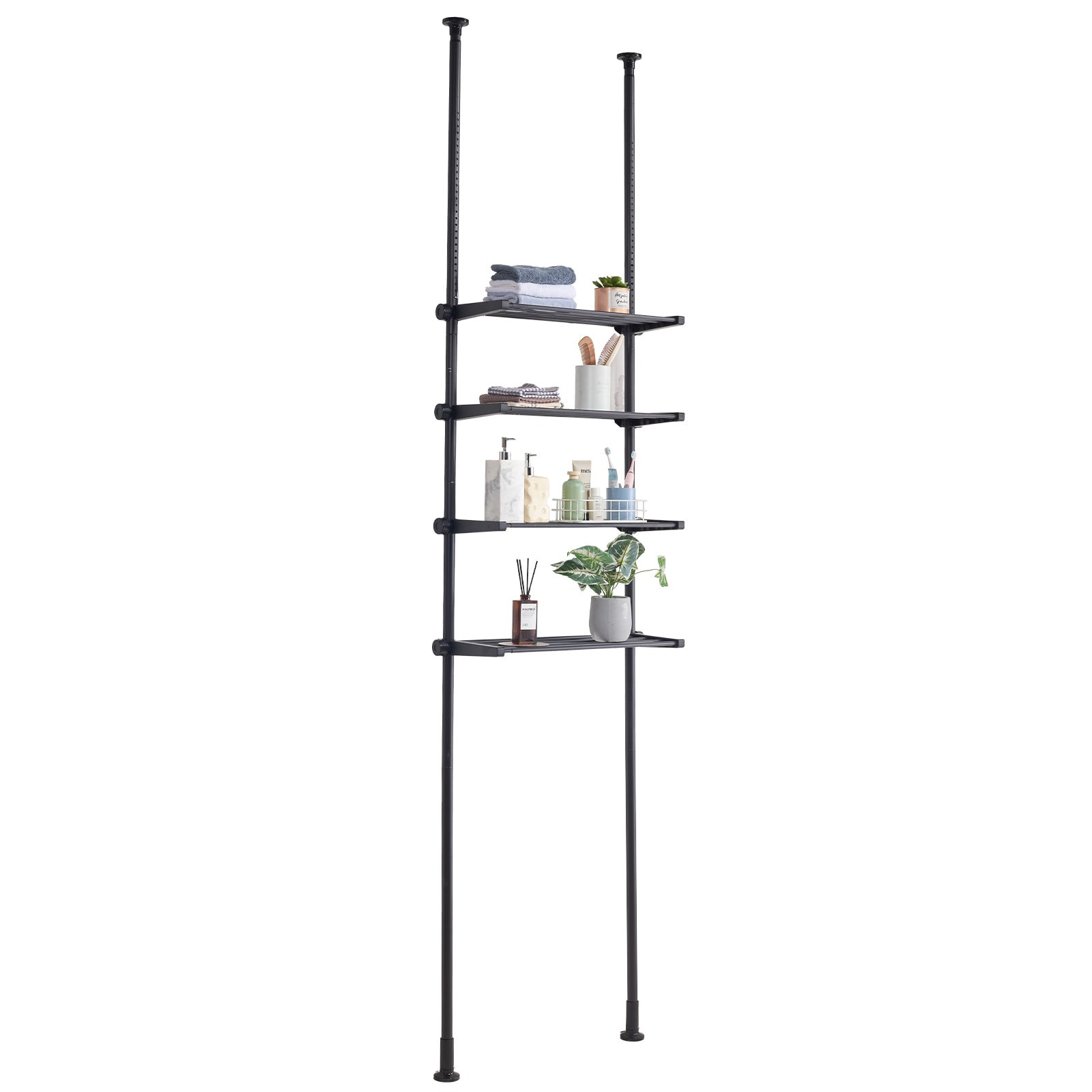 Over The Toilet Storage 4-Tier Bathroom Shelf Rack Space Saver Organizer_voghion.com